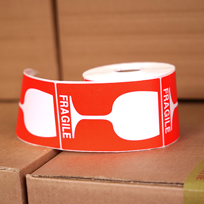 Étiquettes d'expédition Verre / Fragile 12 x 8 cm - Marquage d'expédition-2