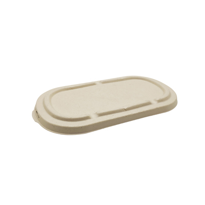Couvercle bagasse pour boîtes à compartiment 24 x13,5 x 1,1 cm - Paquet de 50 - Lunchbox et plateaux repas