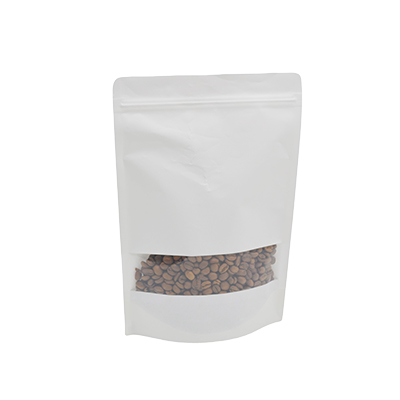 Doypack sachets kraft à fenêtre et fermeture zip - blanc - 750 ml - Sachets doypacks-1