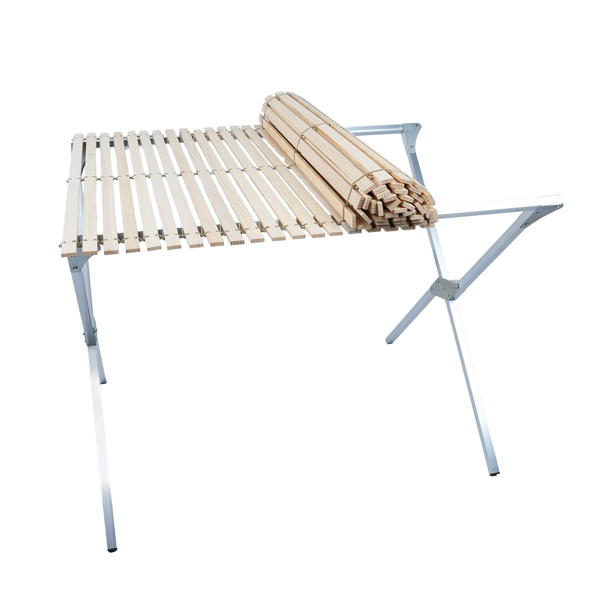 Lit de camp alu pliant 100 x 75 cm - Etalages de marché-3