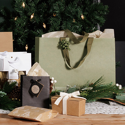 Sacs cadeaux kraft - vert tilleul - 36 + 13 x H 30 cm - Sacs kraft luxe-2