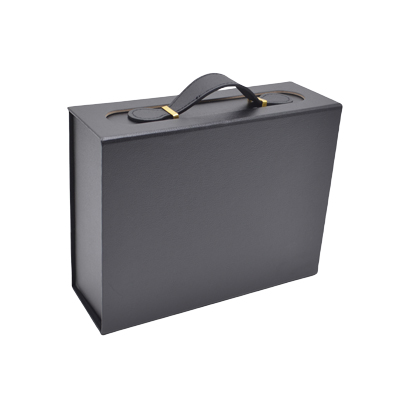 Boites cadeaux carton noires avec poignée 24x18,2x8cm – Paquet de 5 - Boites carton avec poignée