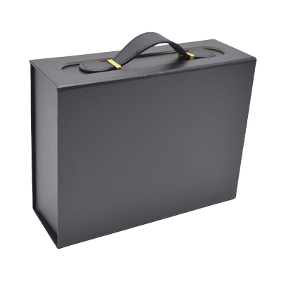 Boites cadeau carton noires avec poignée 28,2x20,2x9,2cm – Paquet de 5 - Boites carton avec poignée