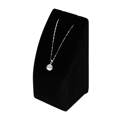 Présentoir à colliers flanelle noire - Présentoirs colliers et pendentifs-1