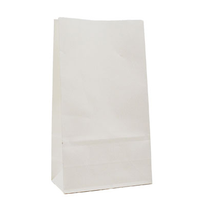 Sac SOS kraft blanc 13,5 + 7 x 24 cm, paquet de 250 - Sacs SOS