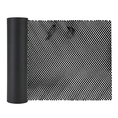 Papier de calage alvéolé Nid d'abeille noir, 50 cm x 30 m - Kraft, carton ondulé