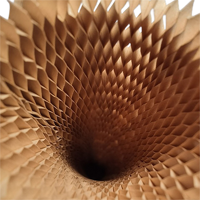 Manchon en papier alvéolé brun 70 g/㎡ – H 22 cm – Paquet de 50 - Protection colis, Calage colis-2