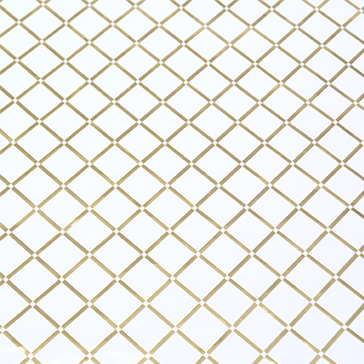 Papier cadeau blanc géométrique losanges or – Rouleau 50 cm x 25 m - Papier cadeaux couchés à motifs