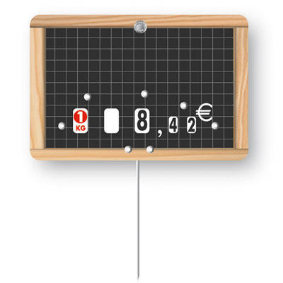 Étiquette à roulettes pique inox écolière noir 10,5 x 7 cm – Paquet de 10 - Étiquettes à pique