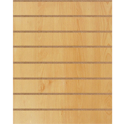 Panneau rainuré Hêtre Naturel, entraxe 15 cm - Ligne Crémawall