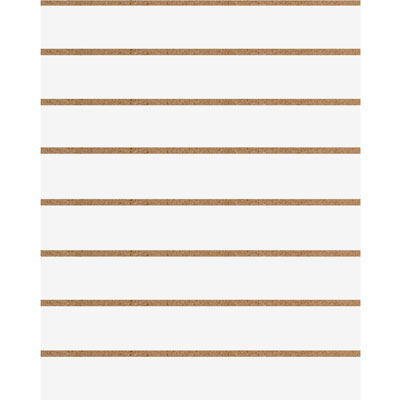 Panneau rainuré Blanc Craie, entraxe 15 cm - Ligne Crémawall