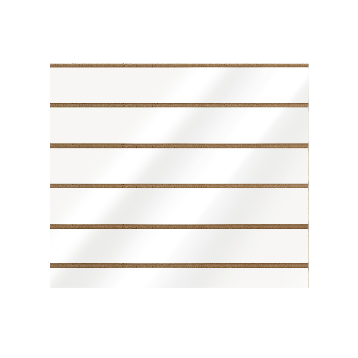 Panneau rainuré blanc laqué brillant 96,2 x 80 cm - MDF 18mm - entraxe 15 cm - Panneaux rainurés