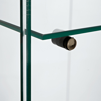 Vitrine verre trempé L 38 x P 38 x H 165 cm - Vitrines tablettes fixes-2