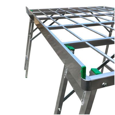 Table de marché inclinée alu, table de maraicher 150 x 120 x 85/58 cm - Etalages de marché-1