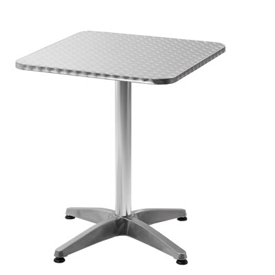 Table carrée en inox 60 x 60 x H 72 cm - Tables