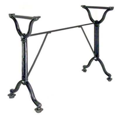 Pied de table double en fonte noir 83,5 x 38 x 70,5 cm - Tables