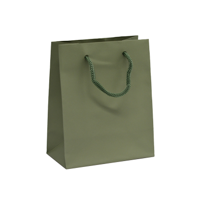 Sacs pelliculés vert tilleul mat - Petit Modèle - Sacs pelliculés poignées cordelette