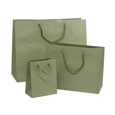 Sacs pelliculés vert tilleul mat - Petit Modèle - Sacs pelliculés poignées cordelette-1