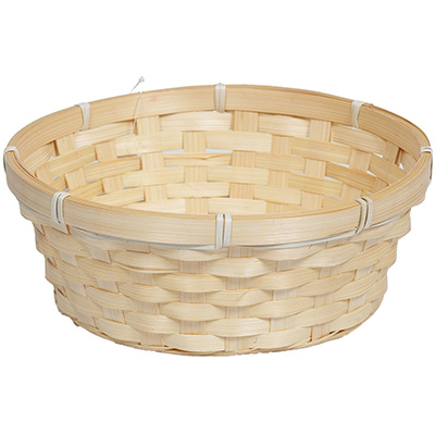 Corbeille bambou ronde naturel ø 23 x 8 cm, paquet de 10 - Corbeilles bambou
