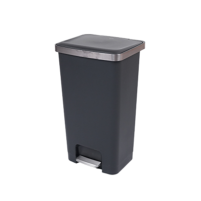Poubelle à pédale HANA noire 45 L L 37 x P 30,8 x H 65 cm - Poubelles professionnelles-1