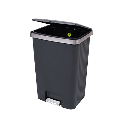 Poubelle à pédale 70 L noire L 45 x P 37,5 x H 65 cm - Poubelles professionnelles