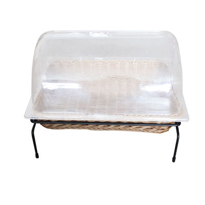 Présentoir corbeille à pain avec couvercle 40 x 30 x 7 cm - Vanneries