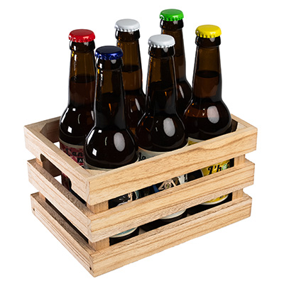 Cagette bois naturel 22 x 15,5 x 12 cm - Barquettes bois, Cagettes bois -1