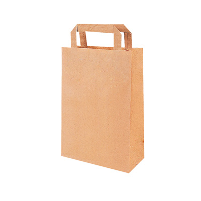 Sacs cabas kraft - Sacs kraft brun poignées plates