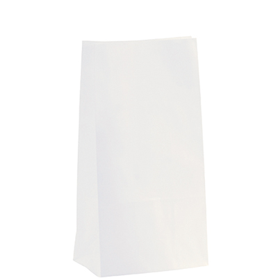 Sac SOS kraft blanc 19 + 12 x 35 cm, paquet de 250 - Sacs SOS