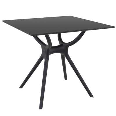 Plateau carré plastique noir 80 x 80 cm - Tables-1