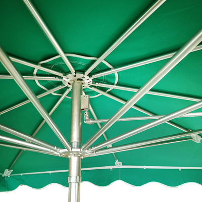 Parasol professionnel de marché télescopique - Parasol forain - Vert - 400 x 300 cm - armature alu, toile + housse - Parasols de marché, Parasols forains-1