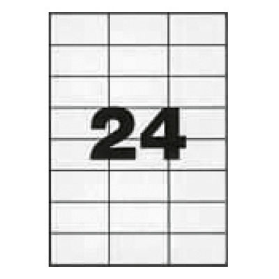 2400 Étiquettes adhésives blanches multi-usages 70 x 37 mm Etibox - Étiquettes adhésives neutres-1