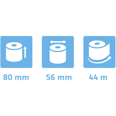 Bobine thermique - Rouleau TPE 80 x ø 60 mm x L 44 m, mandrin 12 mm - Lot de 30 - Rouleaux TPE, Bobines thermiques-1