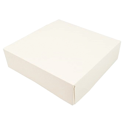 Boite patissiere blanche 29+29x10cm 305g/m² - Boîtes pâtissières