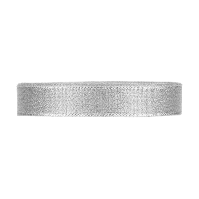Ruban argent tissu Nastro Goldever Silver 15 mm x 225 m, paquet de 10 - Rubans tissu, Cordons