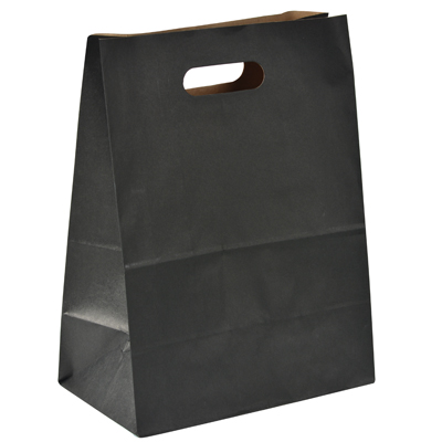 Sacs kraft avec poignées découpées - Sacs kraft poignées découpées