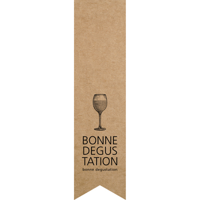 Étiquettes adhésives Bonne dégustation - Brun / Noir - H 13,5 x L 3,5 cm - Paquet de 200 - Étiquettes cadeaux ferme sac