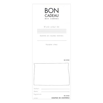 Bon cadeau kraft brun / noir 12 x 12 cm - Paquet de 12 - Bons cadeaux-2