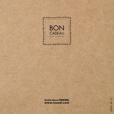 Bon cadeau kraft brun / noir 12 x 12 cm - Paquet de 12 - Bons cadeaux-3