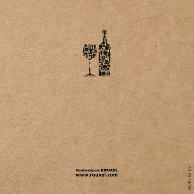 Bon cadeau kraft motif caviste brun / noir 12 x 12 cm - Paquet de 12 - Bons cadeaux-2