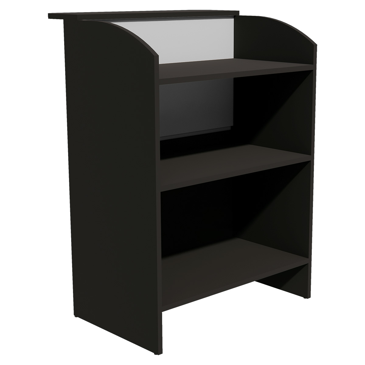 Comptoir d'accueil noir mat / gris 80 x 51 x 112 cm - Comptoirs Easy-1