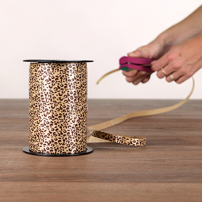 Bolduc léopard 10 mm x 225 m polypropylène - Bolducs imprimés et à motifs-1