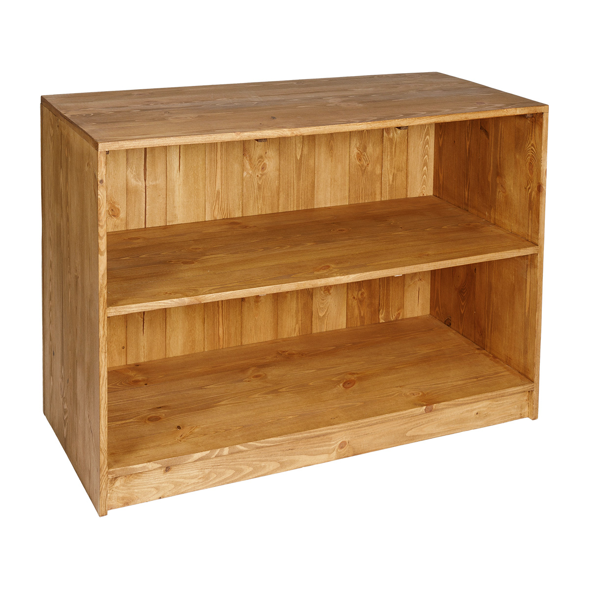 Comptoir d’accueil bas bois massif 119 x 50 x 80 cm - Comptoir magasin bas professionnel - Ligne Authentique