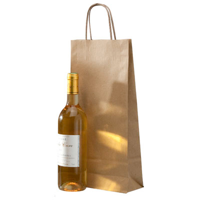 Sacs kraft 2 bouteilles - Sacs pour bouteilles de vin