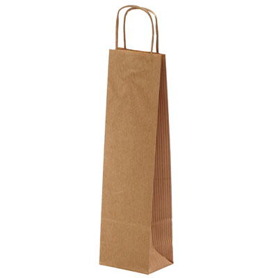 Sacs kraft vergé 1 bouteille - Sacs pour bouteilles de vin