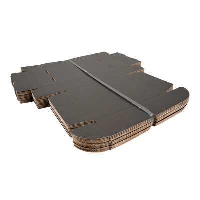 Boîte carton - boîte cadeau brun / noir 27,6 + 20,7 x 7 cm, paquet de 20 - Boites cadeaux carton pliables-1