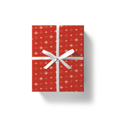 Papier cadeau couché rouge étoiles blanches 70 cm x 100 m 70 g/m² - Papier cadeaux couchés à motifs-3