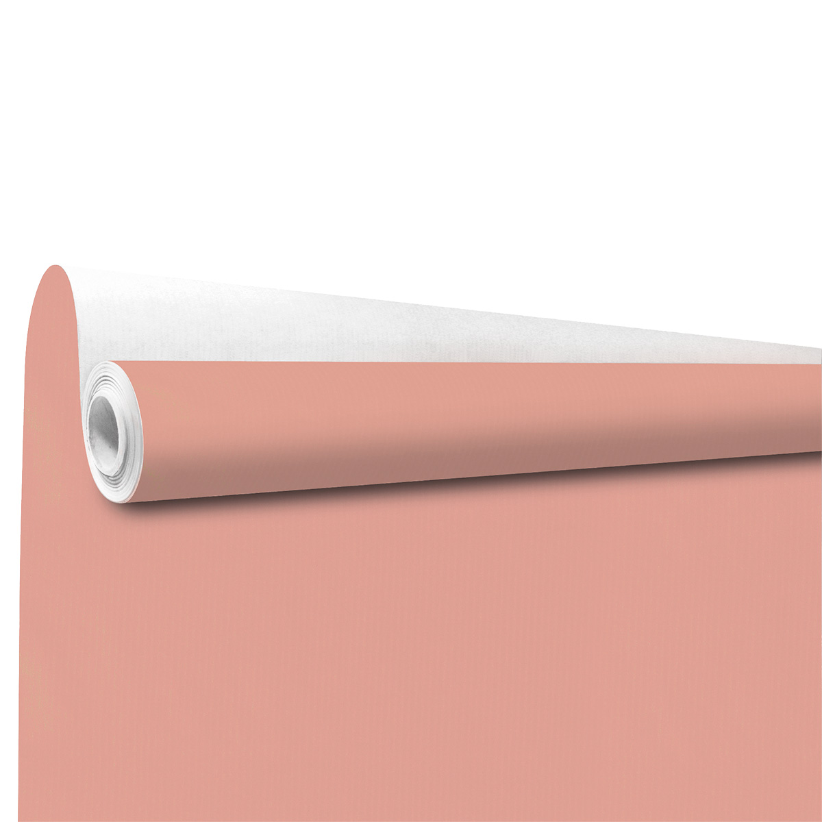 Papier cadeau kraft vergé rose poudré uni 70 cm x 100 m 60 g/m² – le rouleau - Papiers cadeaux unis