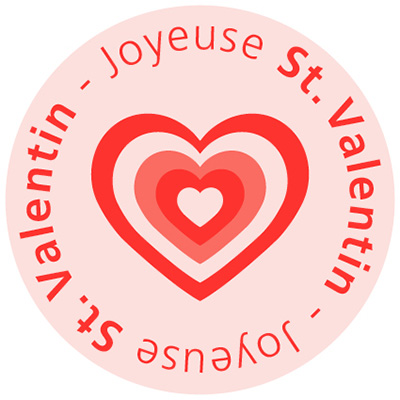 Étiquettes cadeaux adhésives Coeurs effet 3D - Étiquettes cadeaux adhésives-2