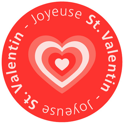 Étiquettes cadeaux adhésives Coeurs effet 3D - Étiquettes cadeaux adhésives-4